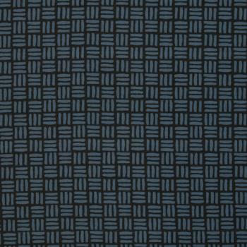 French Terry Sommersweat Wabi Grid Pinselstriche in Anthrazit
